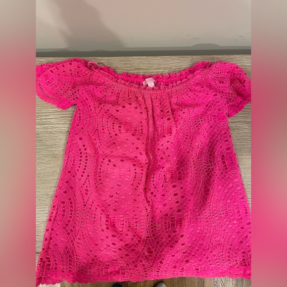 Lilly Pulitzer lace off the shoulder top-excellent condition - Picture 3 of 4